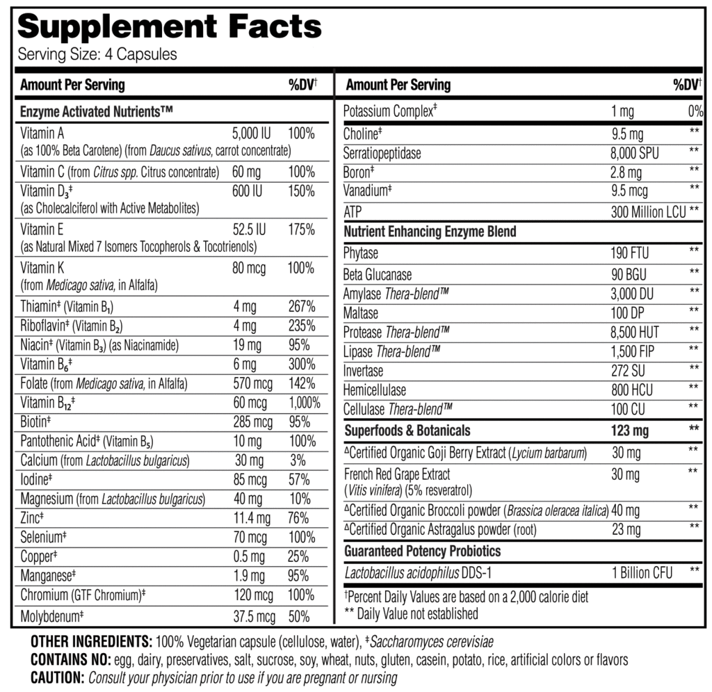 Women's 50+ Multi-Vitamin- Enzymedica- 120ct- On Sale